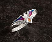 Dynamic eagle silver fashion ring