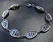 Enamelled sterling silver bracelet