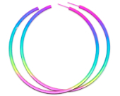 Extra large titanium hoop earrings with a generous 85mm diameter