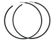Extra large titanium hoop earrings with a generous 80mm diameter