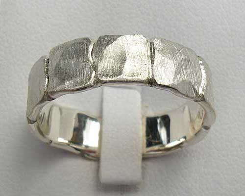Fabulous designer silver wedding ring