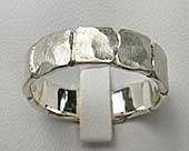 Fabulous hammered sterling silver ring