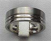 Flat Two Tone Plain Wedding Ring