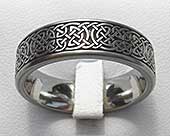 Celtic knot titanium ring