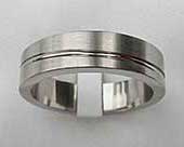 Flat profile plain wedding ring