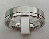 Twin finish plain wedding ring