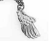 Birds wing silver necklace
