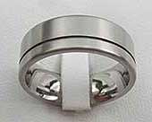 Frosted finish plain wedding ring