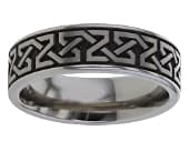 Celtic knot titanium ring