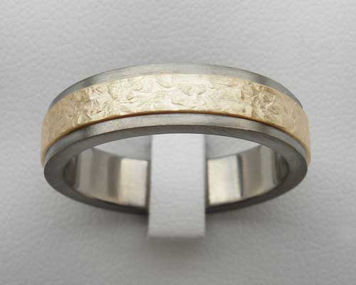 gold and titanium wedding ring
