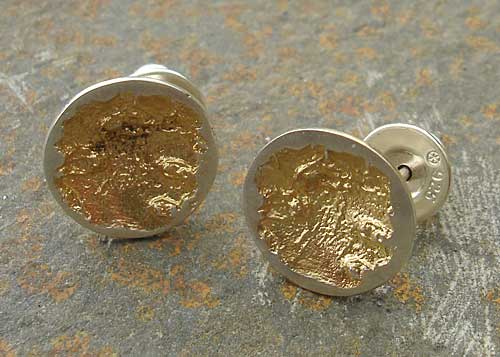 gold plate designer earrings