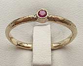 Gold ruby engagement ring