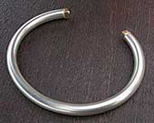 Gold and silver torc bracelet