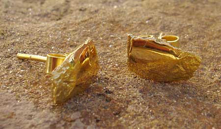 gold slate earrings