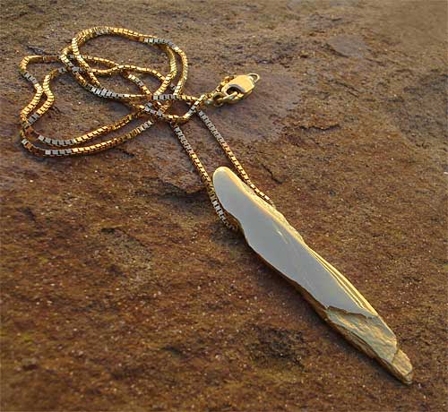 gold slate necklace