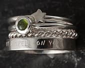 Silver stacking fashion rings