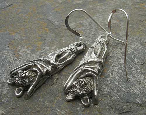 gothic bat earrings