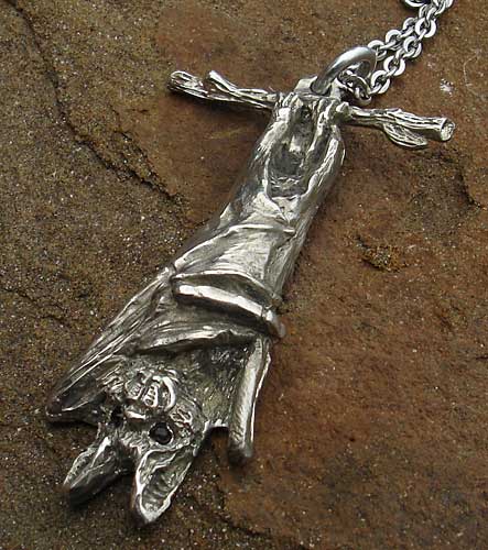 gothic bat necklace