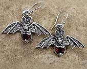 Gothic bat Earrings