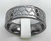 Gothic black wedding ring