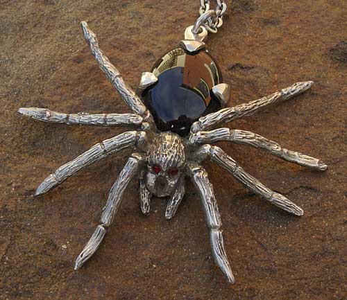 gothic spider necklace
