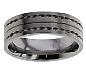 Grooved titanium ring