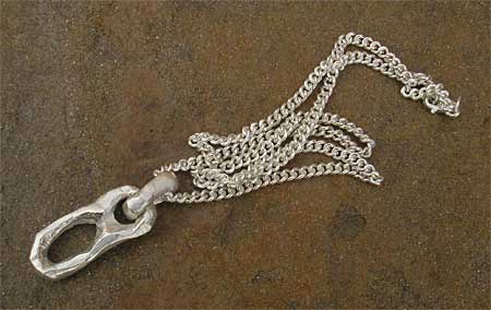 hammered necklace pendant