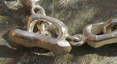 hammered silver clasp
