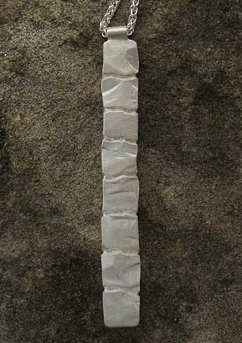 hammered silver pendant