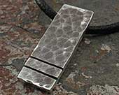 Hammered silver pendant