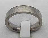 Hammered steel wedding ring