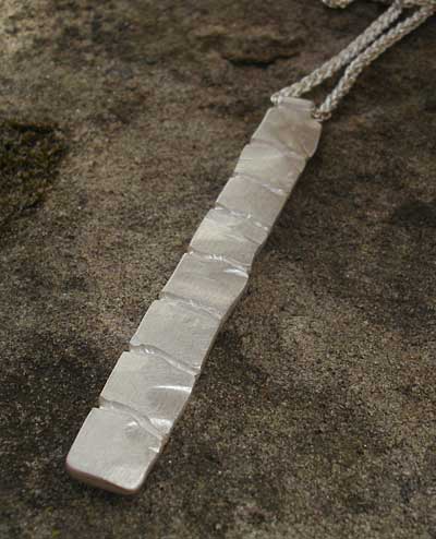 hammered sterling silver pendant