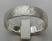 Hammered sterling silver ring