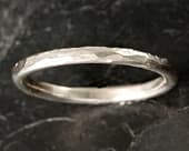 Hammered sterling silver stacking ring