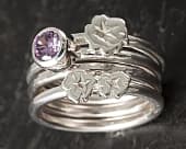 Handcrafted sterling silver stacking rings