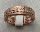 Handmade 9t rose gold wedding ring