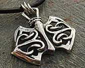 Handmade Celtic axehead necklace