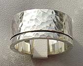 Mens chunky silver ring