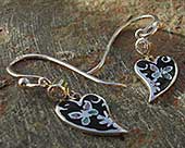 Handmade heart earrings