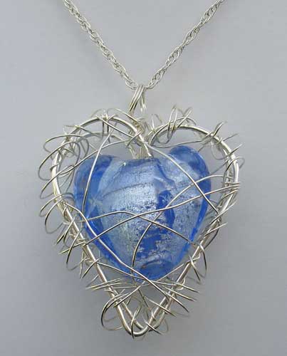 Handmade heart necklace for women