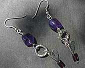 Handmade hook style silver earrings