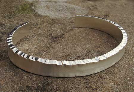 Handmade silver cuff bracelet
