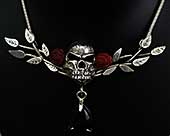 Handmade Gothic skull necklace