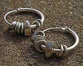 Handmade silver hoop earrings