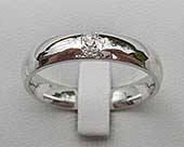 Handmade 9ct white gold wedding ring