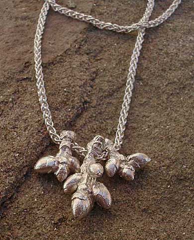 women's handmade silver necklace