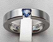 Heart sapphire engagement ring