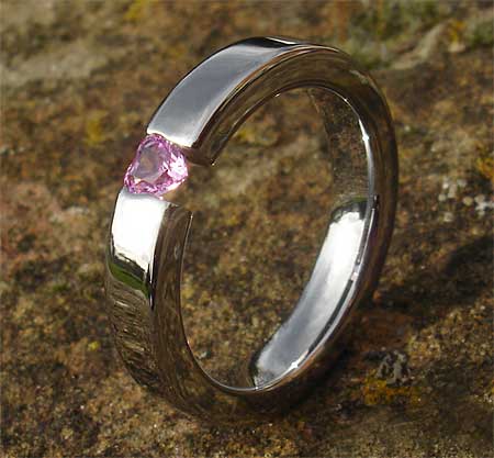 Heart shape sapphire engagement ring