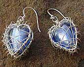 Heart shaped drop earrings