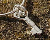 Silver heart necklace for women